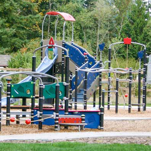 Swingsets, slides and climbing structures for every age park