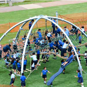 Large scale play structures for school playgrounds