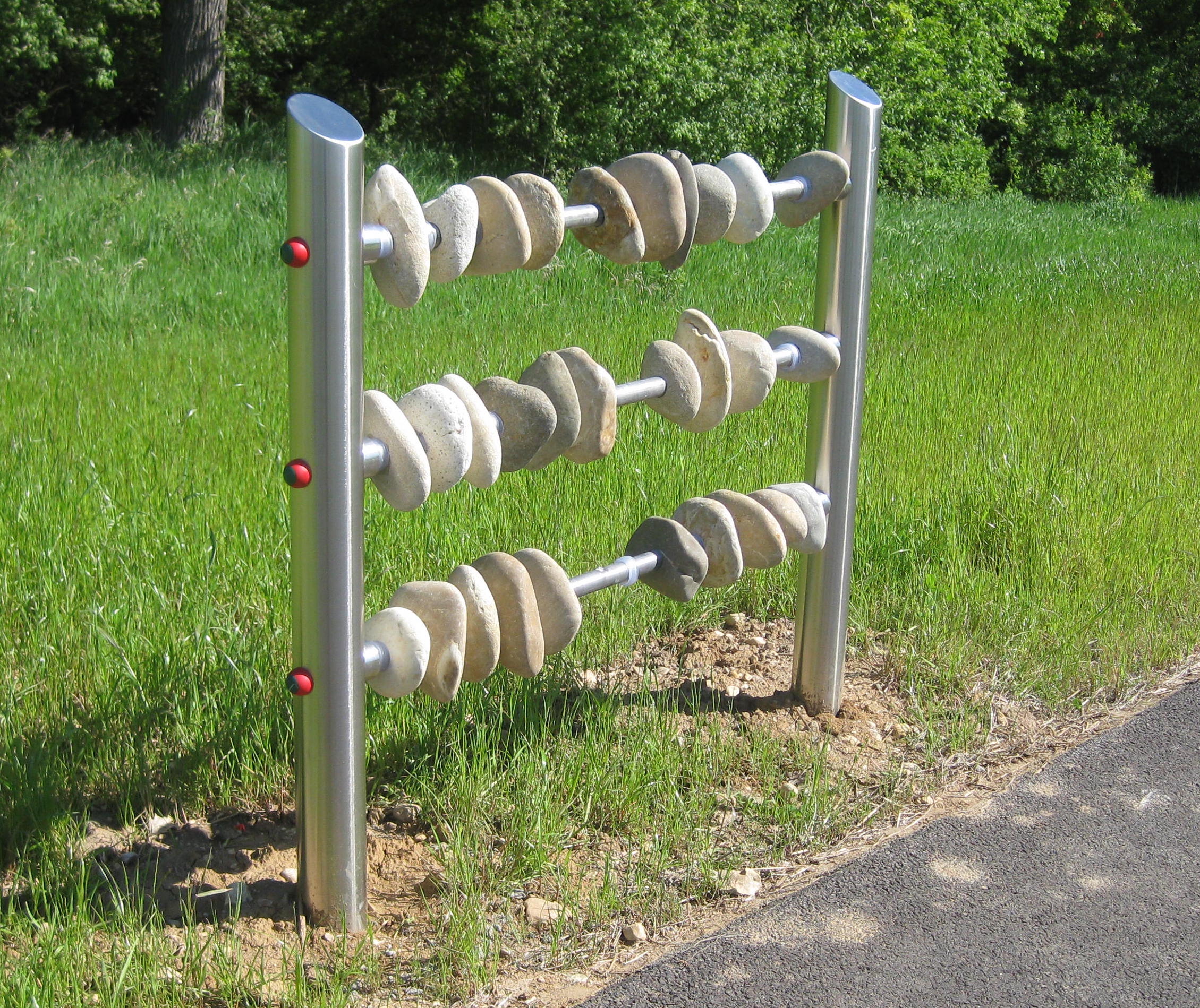 Goric stone-abacus-with-stainless-posts